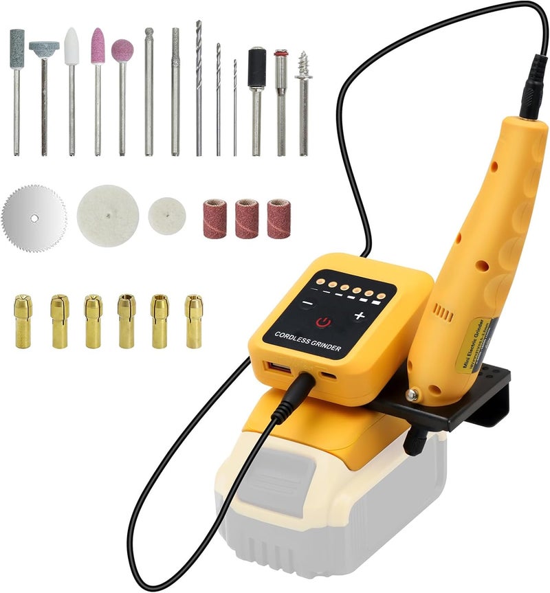 APATB Cordless Rotary Tool Kit for DEWALT 20V Max Battery, 6-Speed with 25 Accessories, Multi-Purpose Power Rotary Tool for Sanding, Polishing, Drilling, Etching, Engraving, DIY Crafts (No Battery) - Image 1